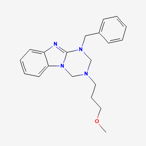 molecular formula C20H24N4O B11178168 1-Benzyl-3-(3-methoxypropyl)-1,2,3,4-tetrahydro[1,3,5]triazino[1,2-a]benzimidazole 