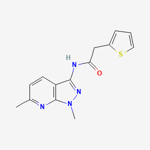 N-(1,6-dimethyl-1H-pyrazolo[3,4-b]pyridin-3-yl)-2-(thiophen-2-yl)acetamide