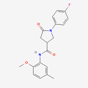 1-(4-fluorophenyl)-N-(2-methoxy-5-methylphenyl)-5-oxopyrrolidine-3-carboxamide