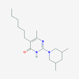 2-(3,5-dimethylpiperidin-1-yl)-5-hexyl-6-methylpyrimidin-4(3H)-one