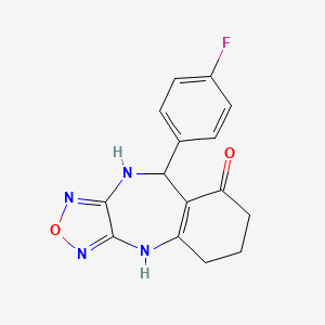 9-(4-fluorophenyl)-6,7,9,10-tetrahydro-4H-[1,2,5]oxadiazolo[3,4-b][1,4]benzodiazepin-8(5H)-one