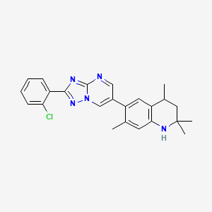 6-[2-(2-Chlorophenyl)[1,2,4]triazolo[1,5-a]pyrimidin-6-yl]-2,2,4,7-tetramethyl-1,2,3,4-tetrahydroquinoline