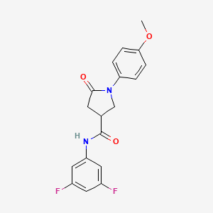 N-(3,5-difluorophenyl)-1-(4-methoxyphenyl)-5-oxopyrrolidine-3-carboxamide