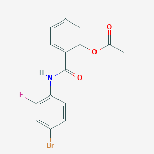 2-[(4-Bromo-2-fluorophenyl)carbamoyl]phenyl acetate