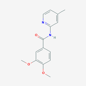 molecular formula C15H16N2O3 B11178239 3,4-dimethoxy-N-(4-methylpyridin-2-yl)benzamide 