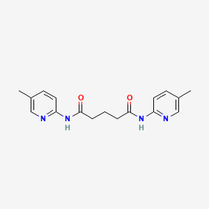 molecular formula C17H20N4O2 B11178281 N,N'-bis(5-methylpyridin-2-yl)pentanediamide 