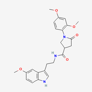 1-(2,4-dimethoxyphenyl)-N-[2-(5-methoxy-1H-indol-3-yl)ethyl]-5-oxopyrrolidine-3-carboxamide