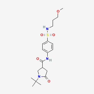 1-tert-butyl-N-{4-[(3-methoxypropyl)sulfamoyl]phenyl}-5-oxopyrrolidine-3-carboxamide