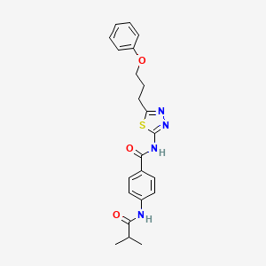 4-(isobutyrylamino)-N-[5-(3-phenoxypropyl)-1,3,4-thiadiazol-2-yl]benzamide