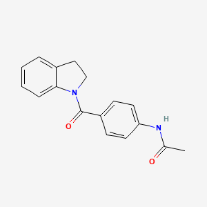 molecular formula C17H16N2O2 B11178309 N-[4-(2,3-dihydroindole-1-carbonyl)phenyl]acetamide 