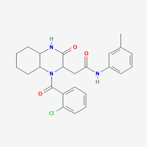 2-{1-[(2-chlorophenyl)carbonyl]-3-oxodecahydroquinoxalin-2-yl}-N-(3-methylphenyl)acetamide