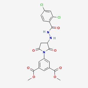 Dimethyl 5-(3-(2-((2,4-dichlorophenyl)carbonyl)hydrazino)-2,5-dioxo-1-pyrrolidinyl)-1,3-benzenedicarboxylate