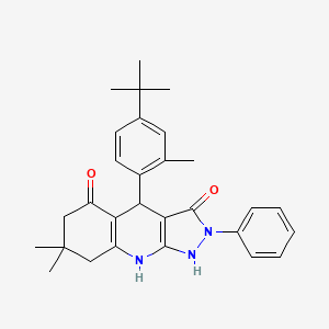 4-(4-tert-butyl-2-methylphenyl)-3-hydroxy-7,7-dimethyl-2-phenyl-2,4,6,7,8,9-hexahydro-5H-pyrazolo[3,4-b]quinolin-5-one