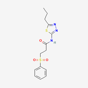 3-(benzenesulfonyl)-N-(5-propyl-1,3,4-thiadiazol-2-yl)propanamide