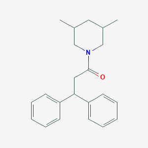 molecular formula C22H27NO B11178355 1-(3,5-Dimethylpiperidin-1-yl)-3,3-diphenylpropan-1-one 