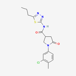 1-(3-chloro-4-methylphenyl)-5-oxo-N-(5-propyl-1,3,4-thiadiazol-2-yl)pyrrolidine-3-carboxamide