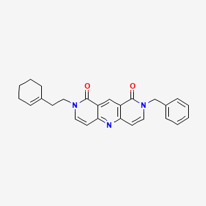 molecular formula C26H25N3O2 B11178381 2-benzyl-8-[2-(cyclohex-1-en-1-yl)ethyl]pyrido[4,3-b][1,6]naphthyridine-1,9(2H,8H)-dione 