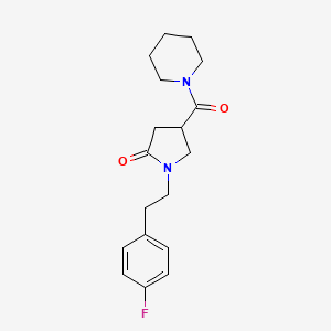 1-[2-(4-Fluorophenyl)ethyl]-4-(piperidin-1-ylcarbonyl)pyrrolidin-2-one