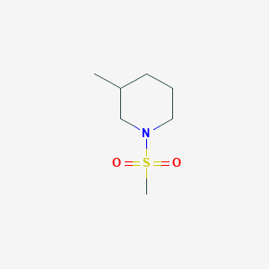 molecular formula C7H15NO2S B11178399 3-Methyl-1-(methylsulfonyl)piperidine 