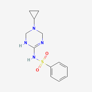 N-(5-cyclopropyl-1,4,5,6-tetrahydro-1,3,5-triazin-2-yl)benzenesulfonamide