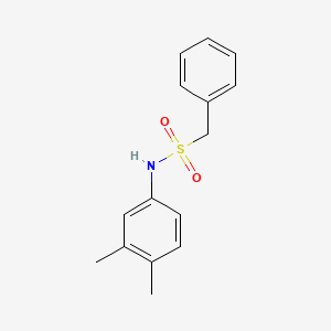 molecular formula C15H17NO2S B11178405 N-(3,4-dimethylphenyl)-1-phenylmethanesulfonamide 