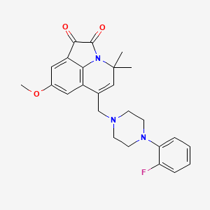 6-{[4-(2-fluorophenyl)piperazin-1-yl]methyl}-8-methoxy-4,4-dimethyl-4H-pyrrolo[3,2,1-ij]quinoline-1,2-dione