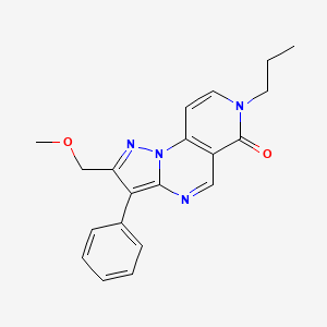 molecular formula C20H20N4O2 B11178419 2-(methoxymethyl)-3-phenyl-7-propylpyrazolo[1,5-a]pyrido[3,4-e]pyrimidin-6(7H)-one 