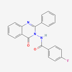 4-fluoro-N-(4-oxo-2-phenylquinazolin-3(4H)-yl)benzamide