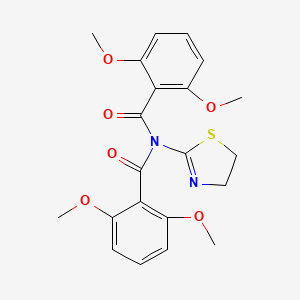 molecular formula C21H22N2O6S B11178458 N-(4,5-dihydro-1,3-thiazol-2-yl)-N-(2,6-dimethoxybenzoyl)-2,6-dimethoxybenzamide 