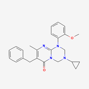 7-benzyl-3-cyclopropyl-1-(2-methoxyphenyl)-8-methyl-1,2,3,4-tetrahydro-6H-pyrimido[1,2-a][1,3,5]triazin-6-one