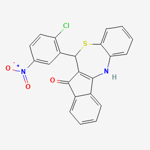 6-(2-chloro-5-nitrophenyl)-6,12-dihydro-5H-benzo[b]indeno[1,2-e][1,4]thiazepin-5-one