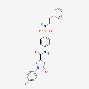 1-(4-fluorophenyl)-5-oxo-N-{4-[(2-phenylethyl)sulfamoyl]phenyl}pyrrolidine-3-carboxamide