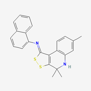 N-[(1Z)-4,4,7-trimethyl-4,5-dihydro-1H-[1,2]dithiolo[3,4-c]quinolin-1-ylidene]naphthalen-1-amine