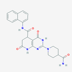 2-(4-carbamoylpiperidin-1-yl)-N-(naphthalen-1-yl)-4,7-dioxo-3,4,5,6,7,8-hexahydropyrido[2,3-d]pyrimidine-5-carboxamide