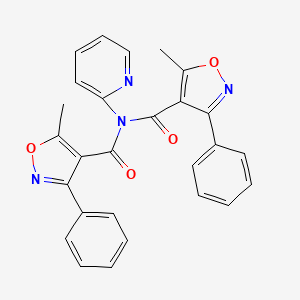 5-methyl-N-[(5-methyl-3-phenyl-1,2-oxazol-4-yl)carbonyl]-3-phenyl-N-(pyridin-2-yl)-1,2-oxazole-4-carboxamide