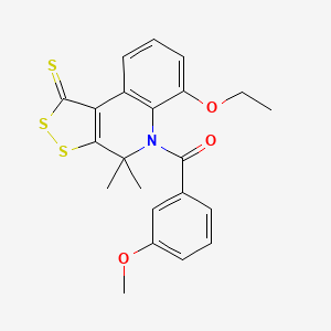 (6-ethoxy-4,4-dimethyl-1-thioxo-1,4-dihydro-5H-[1,2]dithiolo[3,4-c]quinolin-5-yl)(3-methoxyphenyl)methanone