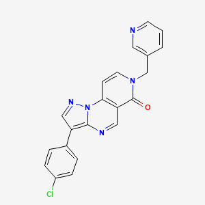 3-(4-chlorophenyl)-7-(3-pyridylmethyl)pyrazolo[1,5-a]pyrido[3,4-e]pyrimidin-6(7H)-one