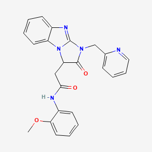 molecular formula C24H21N5O3 B11178647 N-(2-methoxyphenyl)-2-[2-oxo-1-(pyridin-2-ylmethyl)-2,3-dihydro-1H-imidazo[1,2-a]benzimidazol-3-yl]acetamide 