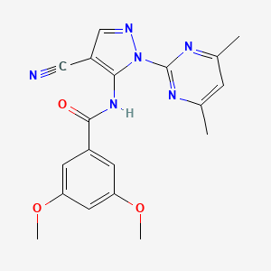 N-(4-cyano-1-(4,6-dimethylpyrimidin-2-yl)-1H-pyrazol-5-yl)-3,5-dimethoxybenzamide