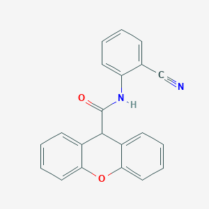 molecular formula C21H14N2O2 B11178673 N-(2-cyanophenyl)-9H-xanthene-9-carboxamide 