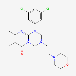 1-(3,5-dichlorophenyl)-7,8-dimethyl-3-[2-(morpholin-4-yl)ethyl]-1,2,3,4-tetrahydro-6H-pyrimido[1,2-a][1,3,5]triazin-6-one