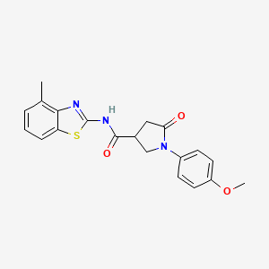 1-(4-methoxyphenyl)-N-(4-methyl-1,3-benzothiazol-2-yl)-5-oxopyrrolidine-3-carboxamide