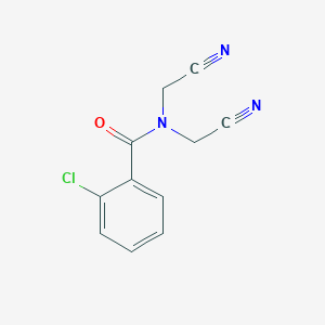 molecular formula C11H8ClN3O B11178710 2-chloro-N,N-bis(cyanomethyl)benzamide 