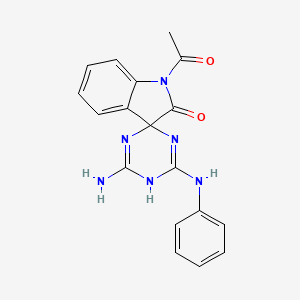 1-acetyl-4'-amino-6'-(phenylamino)-1'H-spiro[indole-3,2'-[1,3,5]triazin]-2(1H)-one