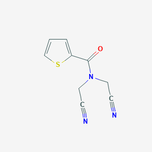 molecular formula C9H7N3OS B11178739 N,N-bis(cyanomethyl)thiophene-2-carboxamide 