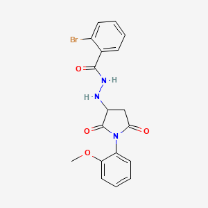 2-bromo-N'-[1-(2-methoxyphenyl)-2,5-dioxopyrrolidin-3-yl]benzohydrazide