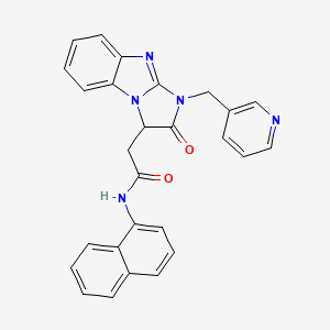 N-(naphthalen-1-yl)-2-[2-oxo-1-(pyridin-3-ylmethyl)-2,3-dihydro-1H-imidazo[1,2-a]benzimidazol-3-yl]acetamide