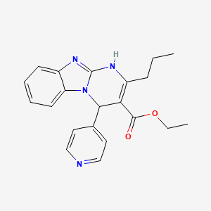 Ethyl 2-propyl-4-(pyridin-4-yl)-1,4-dihydropyrimido[1,2-a]benzimidazole-3-carboxylate