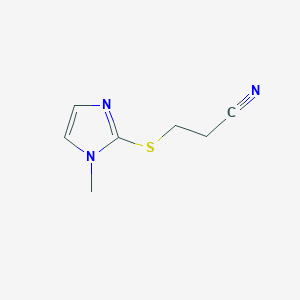 3-[(1-methyl-1H-imidazol-2-yl)sulfanyl]propanenitrile