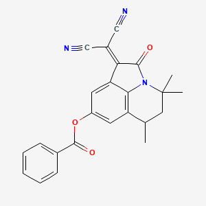 1-(dicyanomethylidene)-4,4,6-trimethyl-2-oxo-1,2,5,6-tetrahydro-4H-pyrrolo[3,2,1-ij]quinolin-8-yl benzoate